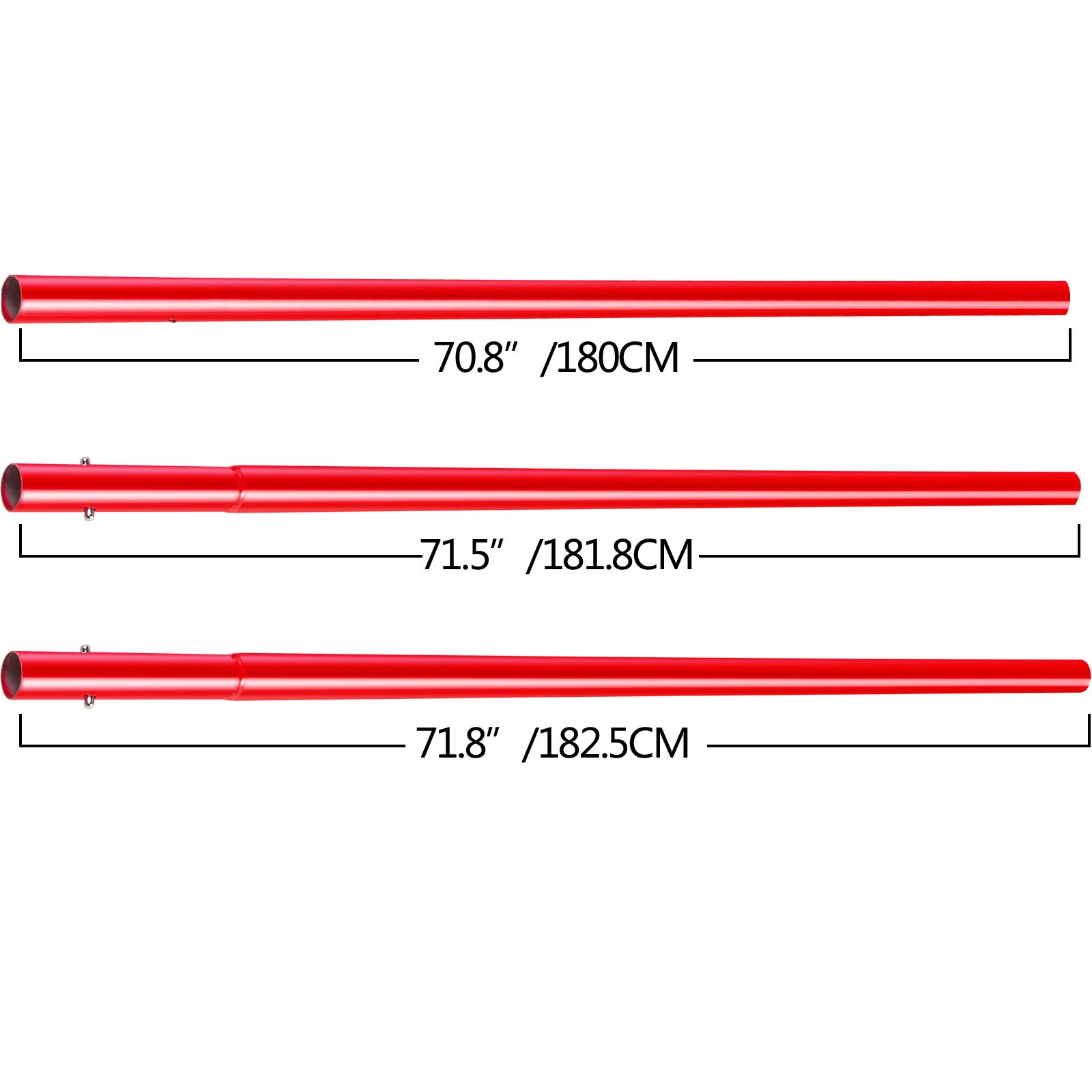 VEVOR Bull Float Concrete Float 1200x300 mm, Complete Concrete Tool Trowel Set, Handle Length 3 x 1.8 m, Smoothing Trowel, Steel, Bottom Adjustable, Construction Aid