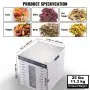 VEVOR Essiccatore Elettrico 1000W per Alimenti in Acciaio Inox 10 Vassoi Estraibili Tempo Temperatura Regolabile 30-90 ℃ Aria Circolata 360°, Macchina Essiccatrice Alimentare Domestica 46x42x46,5 cm