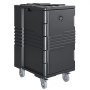 VEVOR Insulated Food Pan Carrier, 120 L Non-Electrical Food Warmer, with Swivel Wheel & 304 Stainless Steel Latch, LLDPE Stackable Hot Box, for Various Pan Sizes(NOT Included), Fit Catering BBQ Event