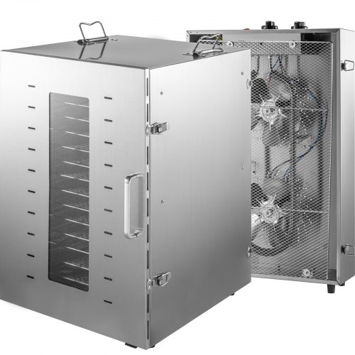 Vevor Macchina Essiccatore Alimento In Acciaio Inossidabile Con 16 Vassoi 1500 W