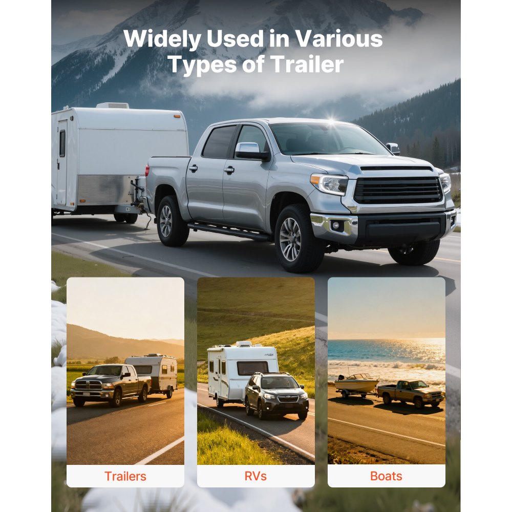 VEVOR Lucchetto per Gancio di Traino Compatibile con Attacchi da 5,08 cm, Lucchetto a Sfera Antifurto per Rimorchio per Impieghi Gravosi con 3 Chiavi, Resistente allo Scasso e agli Urti