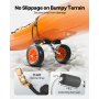VEVOR Carrello Pieghevole per Kayak, Capacità 90 kg, con Pneumatici in Gomma Piena da 325 mm e 1 Cinghia a Cricchetto, Carrello per Paddle Board per il Trasporto di Kayak, Canoe, Paddleboard
