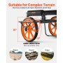 VEVOR Carrello per Kayak, Capacità di Carico 150 kg, Carrello per Trasporto di Pagaia Pieghevole, con Pneumatici in Gomma, Gamba di Supporto, Cinghie di Ancoraggio, per Kayak, Canoe, Paddleboard