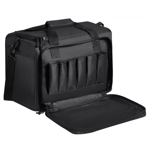 GOBUROS Borsa Tattica Da Tiro Per 2 Pistole, 12 Slot Per Caricatori, Nylon Resistente, Cerniere Bloccabili, Tracolla Imbottita, Perfetta Per Poligono, Caccia E Trasporto Sicuro