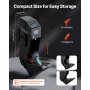 VEVOR Cassaforte per Pistola con Impronta Digitale Password Tastierino a 6 Cifre Chiave, Cassaforte per Pistole con LED Capienza 1 Pistola e Caricatore 190 x 98 x 425 mm, Custodia per Comodino