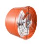 VEVOR Ventilatore a Timpano 380 mm Ventola di Scarico per Soffitta, Termostato Regolabile e Rete Esterna, Ventilatore per Casa 46,72 m³/min Ventilazione Silenziosa per Tetto, Negozio, Arancione Vivace