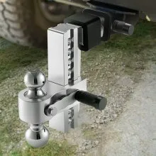 VEVOR Gancio di Traino Regolabile 203 mm Gancio a Tre Sfere con Caduta 6800 kg