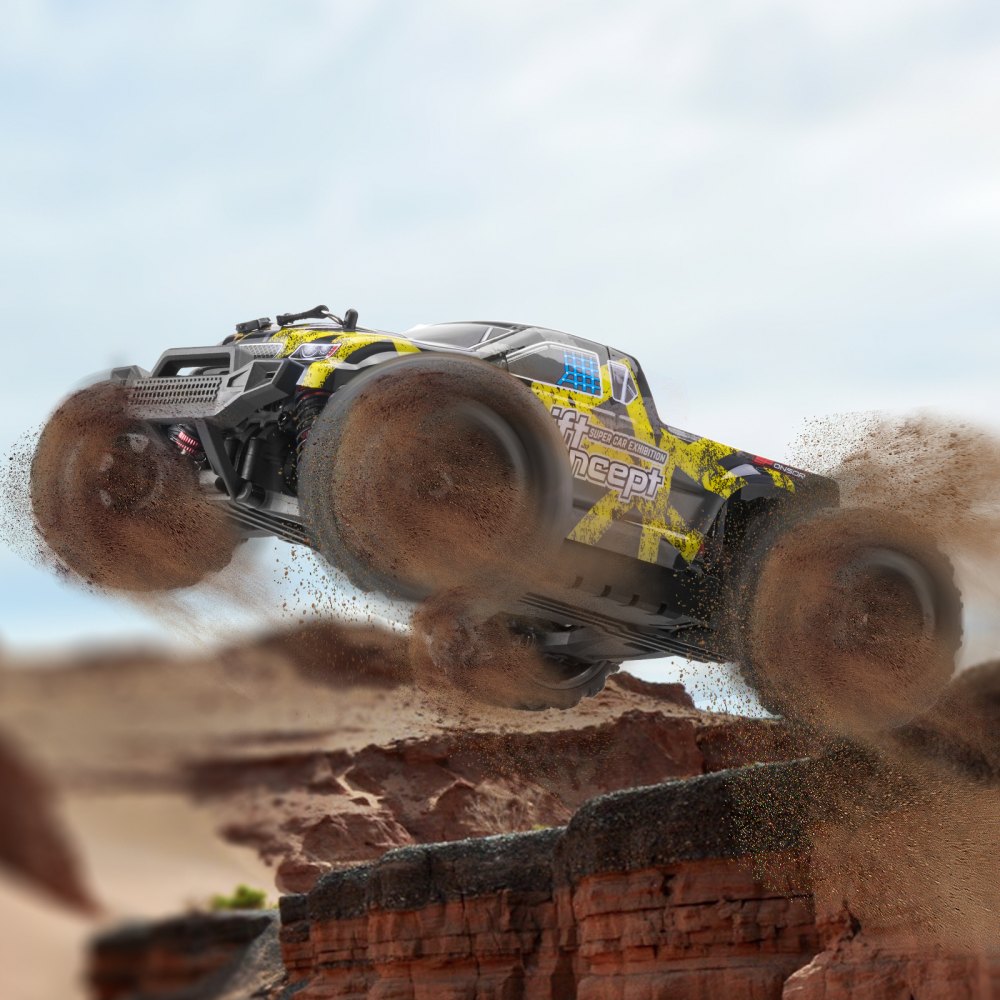 VEVOR Auto Telecomandata, Auto RC in Scala 1:18, Camion Fuoristrada 4WD per Tutti i Terreni con Impennata di 45° e Velocità Regolabile, Macchinina RC da 45 km/h, Auto Telecomandata IPX4 in Metallo