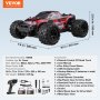 VEVOR Auto Telecomandata, Auto RC in Scala 1:18, Monster Truck Fuoristrada 4WD per Tutti i Terreni con Impennata a 45° e 2 Batterie, Macchinina ad Alta Velocità 36 km/h, Auto Telecomandata IPX4