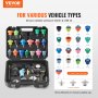 VEVOR Kit Tester Universale per Pressione del Sistema di Raffreddamento Sostituzione del Radiatore, Kit Adattatori per Pompa a Mano Kit Tester per Pressione con Valigetta Portatile Auto Moto Camion