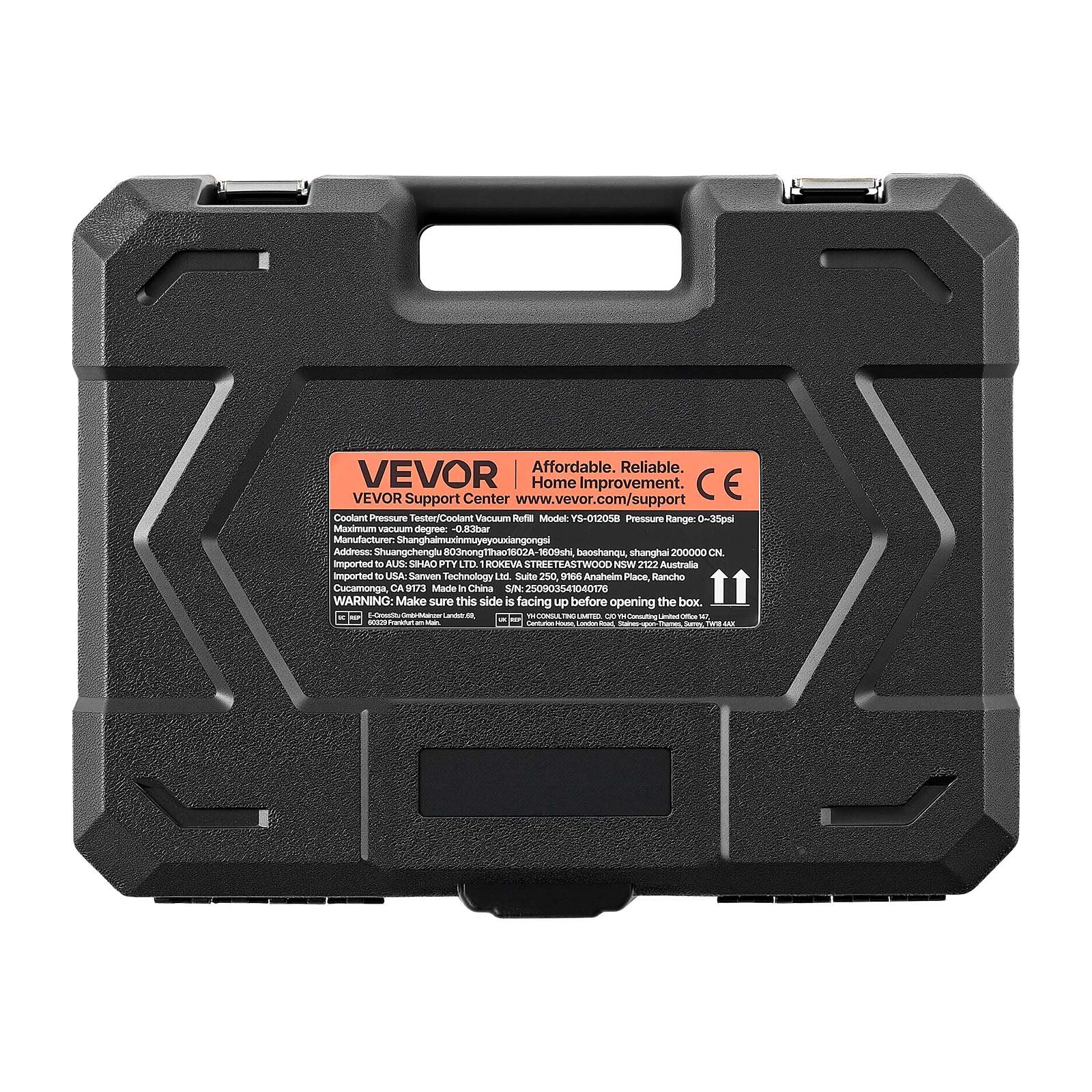 VEVOR Kit di Tester Manometri per Sistema di Raffreddamento da 47 pezzi, Kit per Prova di Pressione del Radiatore con 3 Adattatori in Metallo, Misura Universale, Strumento di Prova per Autoveicoli