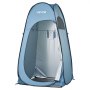 VEVOR Tenda Mobile da Spiaggia per Esterno Pop-Up da 1190 x 1190 x 2100 mm, Spogliatoio con Picchetti, Corde, Borsa per il Trasporto e Traversa, Poliestere 190T con Rivestimento Colore Argento Privacy