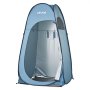 VEVOR Tenda Mobile da Spiaggia per Esterno Pop-Up da 1190 x 1190 x 2100 mm, Spogliatoio con Picchetti, Corde, Borsa per il Trasporto e Traversa, Poliestere 190T con Rivestimento Colore Argento Privacy