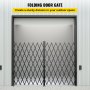 VEVOR Cancello di Sicurezza Pieghevole Doppio, Cancello per Porta Pieghevole 1,5 x 3 m, Cancello di Sicurezza a Fisarmonica in Acciaio, Cancello di Sicurezza Flessibile Espandibile