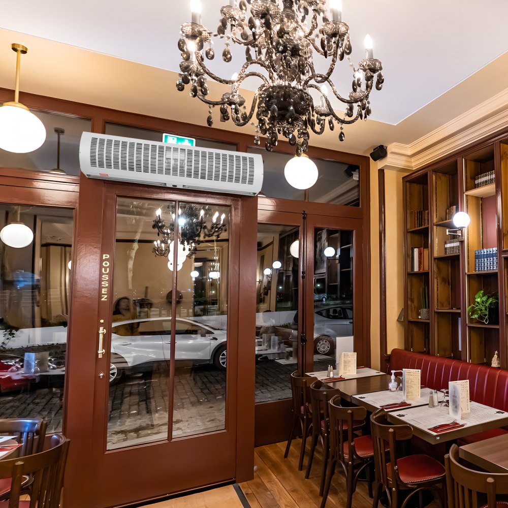 VEVOR Barriera d'aria 1,1 m 2 velocità 2292 m³/h, Barriere d'aria Ventilatore per porta da interni con finecorsa per carichi pesanti, Facile da installare Non riscaldata