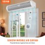 VEVOR Barriera d'aria da 1,2 m 2 velocità 2802 m³/h, Barriere d'aria per porte montate a parete, Ventilatore interni con finecorsa per carichi pesanti, Non riscaldata
