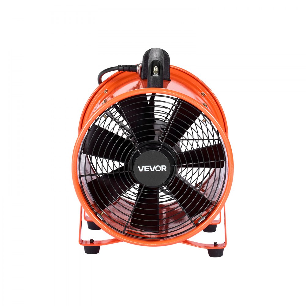 VEVOR Ventilatore Portatile, 300W Estrattore d'Aria Condotto Aspiratore Industriale 254 mm, Tubo Flessibile 10 m Volume d'Aria 1720 CFM (2922 m3/h) 2 Marce per Aspirare Polvere Fumo Impermeabile IP44