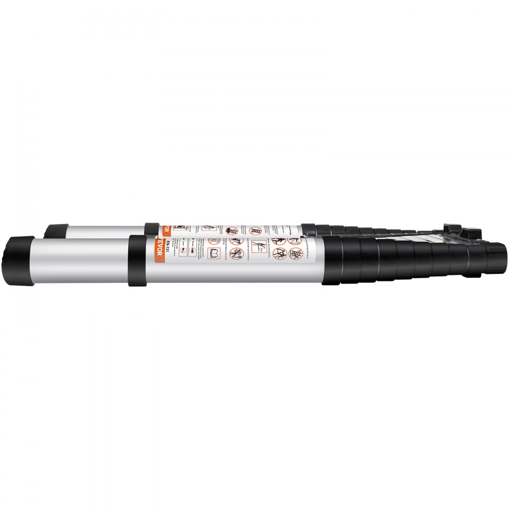 VEVOR Scala Telescopica in Alluminio Estensibile Altezza Max. 3,2m Portatile 8,2kg, Scala Telescopica Allungabile in Alluminio Portatile Salva Spazio Portata Massima 170 kg per Riparazione Domestico