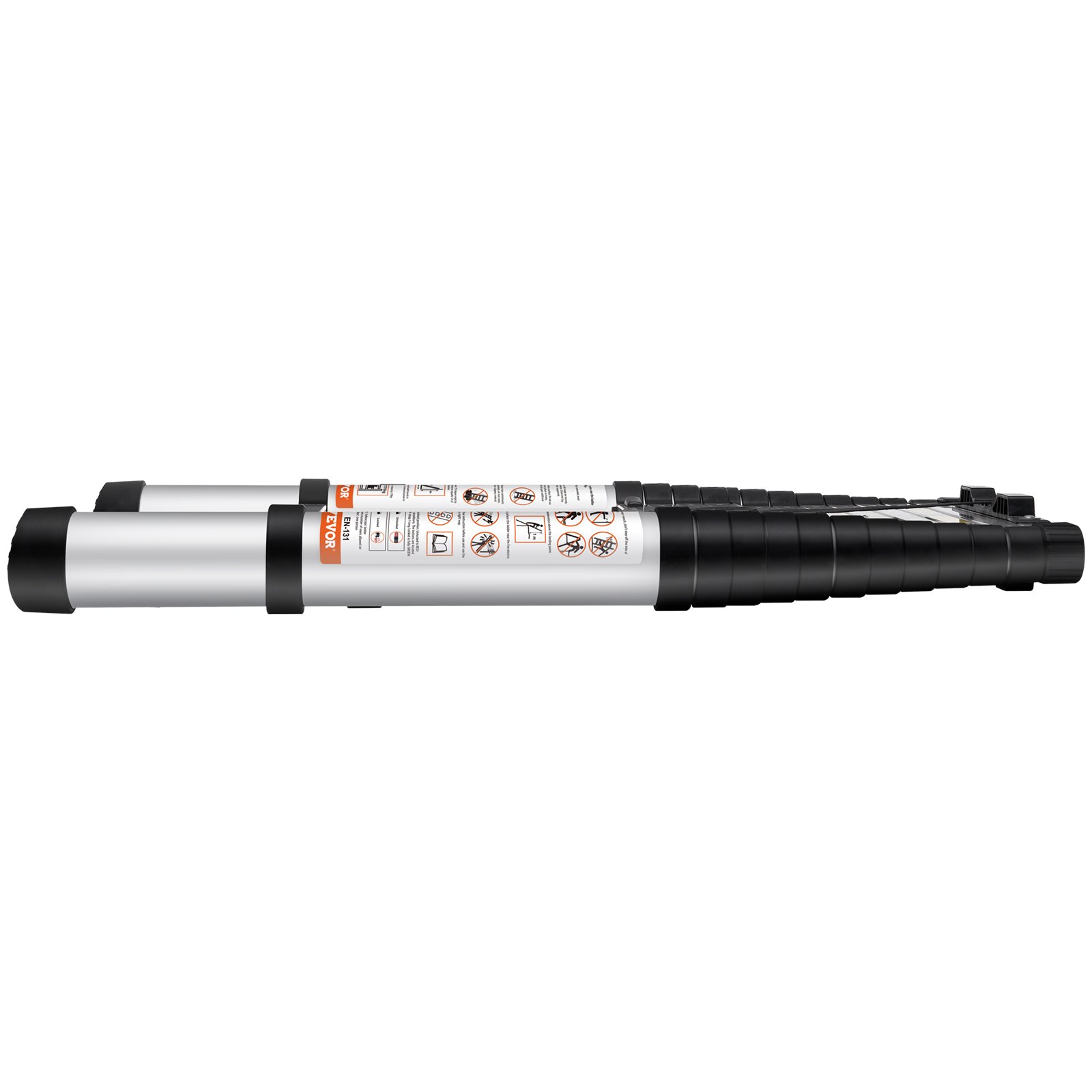 VEVOR Scala Telescopica in Alluminio Estensibile Altezza Max. 3,8m Portatile 10 kg, Scala Telescopica Allungabile in Alluminio Portatile Salva Spazio Portata Massima 170 kg per Riparazione Domestico