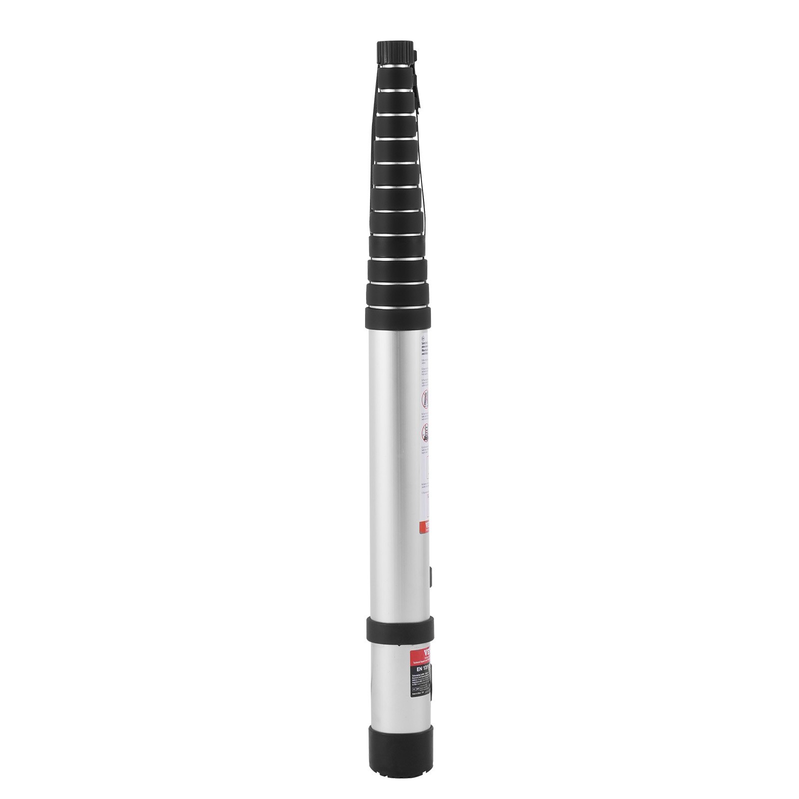 VEVOR Scala Telescopica, Scala Estensibile Leggera in Alluminio 5004 mm, Scala Pieghevole con Retrazione Multi-pulsante, Capacità 170 kg con Piedini Antiscivolo, Scale Compatte per Camper Soppalco