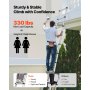 VEVOR Scala Telescopica da 3,8 m, Scala Estensibile Pieghevole Multiuso in Alluminio, Capacità Carico max. di 150 kg con Piedini Antiscivolo, per Casa, Lavori all'Aperto, Soffitta