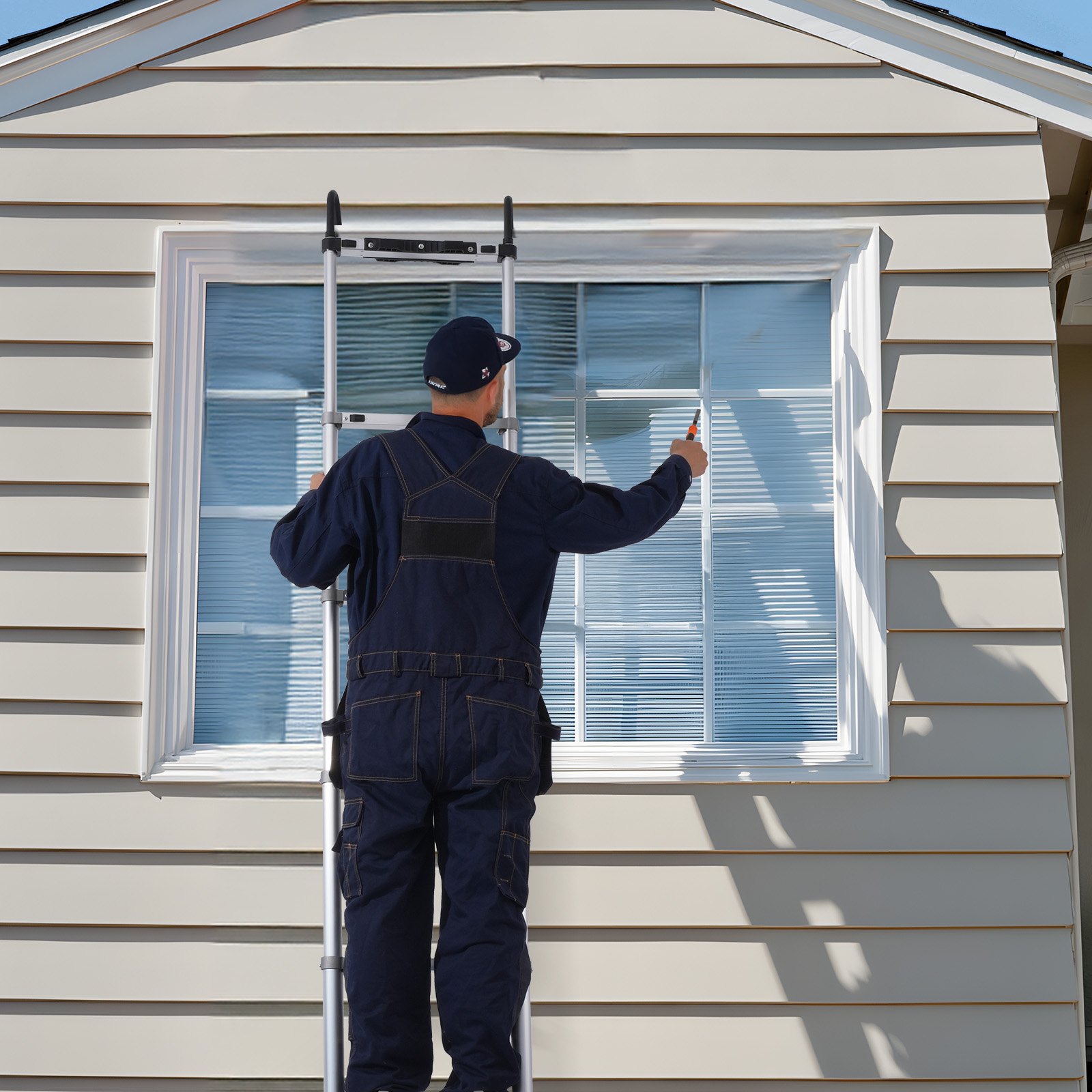 VEVOR Scala Telescopica, Scala Estensibile Leggera in Alluminio 6203 mm, Scala Pieghevole con Retrazione Multi-pulsante, Capacità 190 kg con Piedini Antiscivolo, Scale Compatte per Camper Soppalco