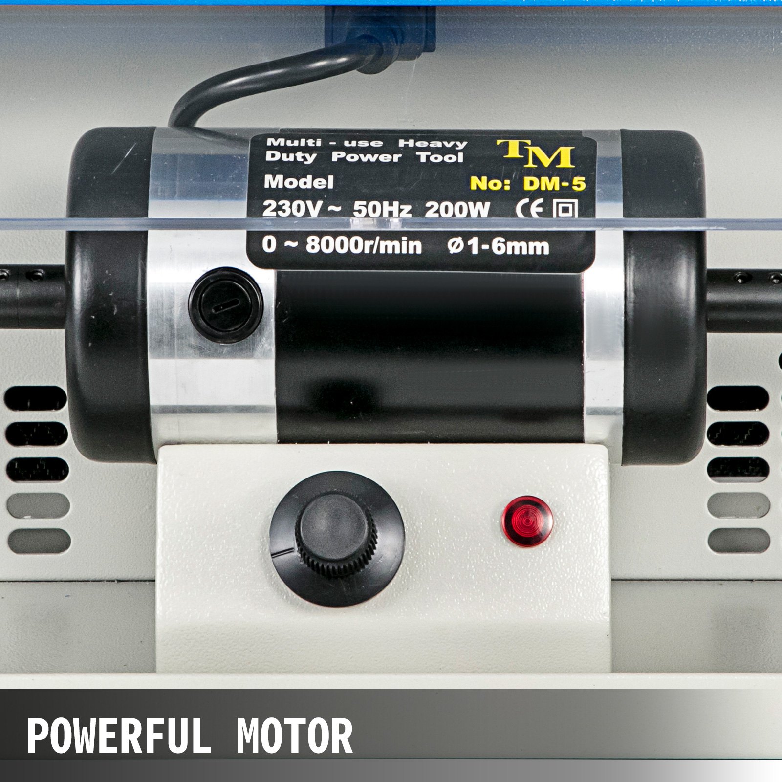 VEVOR Lucidatrice per Gioielli, 220 V 200 W Velocità 0-8000 RPM Lucidatrice per Polveri, Lucidatore da Banco a Velocità Variabile per Gioielli Lucidati, Alluminio, Cromo, Materiali Dentali Acrilici