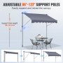 VEVOR Tenda da Sole Retrattile 3x1,2 m, Tenda Manuale per Balcone Tenda da Esterno Altezza Regolabile Frangivento Anti Raggi UV, Tenda Parasole Frangivista RetrattileTerrazza Balcone Giardino Cortile