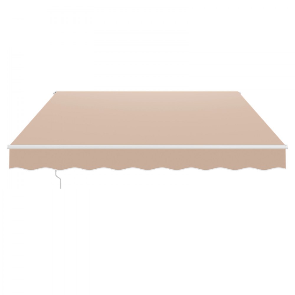 VEVOR Manual Retractable Awning, 8.2 x 6.56 ft Outdoor Patio Awning Retractable Sun Shade, Water-Resistant Polyester Patio Door Window Awning Sunshade Shelter with Crank Handle for Backyard, Balcony