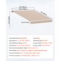 VEVOR Manual Retractable Awning, 8.2 x 6.56 ft Outdoor Patio Awning Retractable Sun Shade, Water-Resistant Polyester Patio Door Window Awning Sunshade Shelter with Crank Handle for Backyard, Balcony
