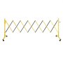 VEVOR Industrial Expandable Barricade, 3.82m Expandable Safety Barrier, Flaxible Mobile Barricade with Locking Casters, Portable Folding Security Gate Traffic Fence for Driveway Warehouse Elevator
