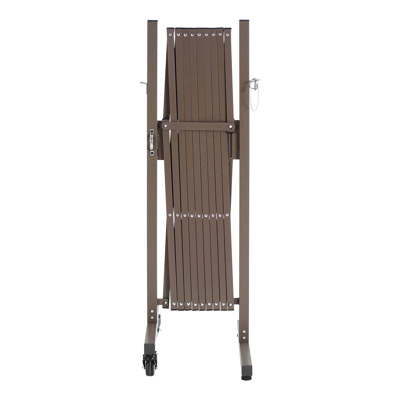 VEVOR Barricata Mobile Espandibile Barriera Controllo della Folla di Sicurezza 3,07 m, Cancello Espandibile Barricato Altezza da Terra Estesa 145 mm Recinzione in Metallo per Giardino Vialetto