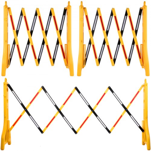 Vevor Sistema Mobile Di Barricata 2,54m Espandibile Mobile Barricate 3 Pezzi