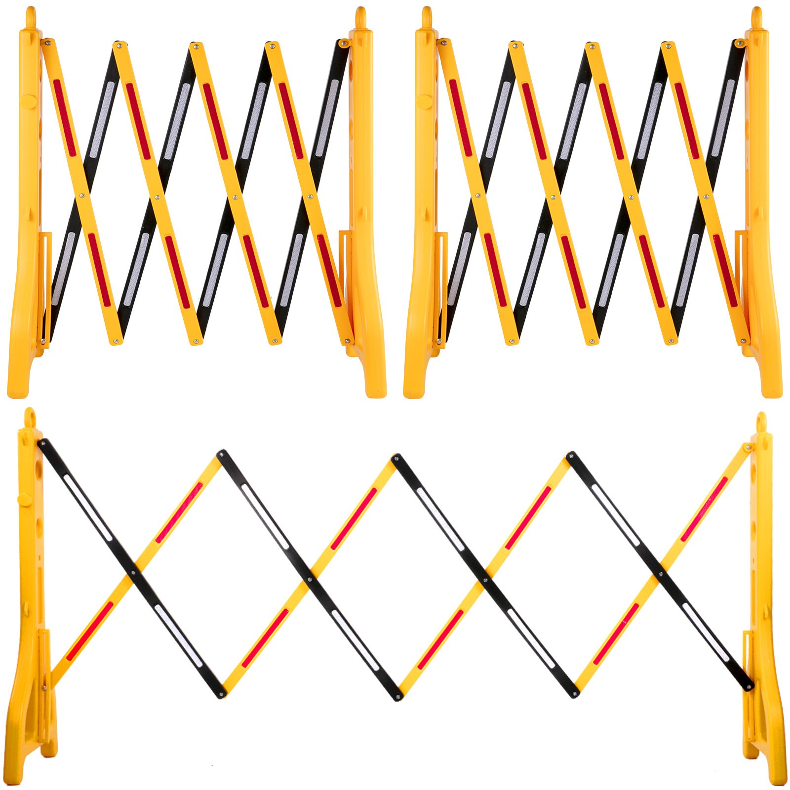 Vevor Sistema Mobile Di Barricata 2,54m Espandibile Mobile Barricate 3 Pezzi