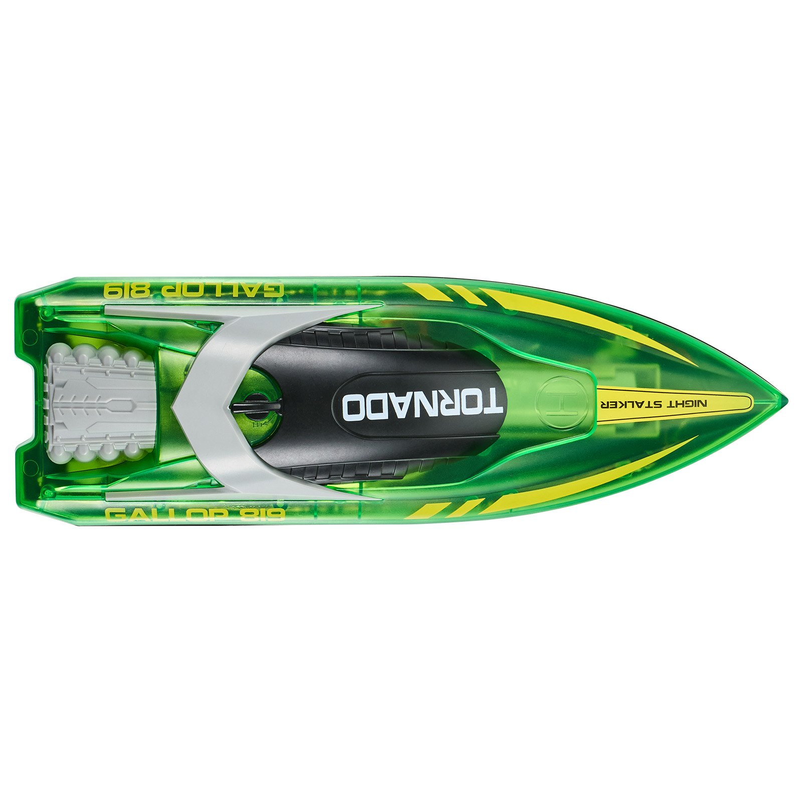 VEVOR RC Boat, 2.4GHz 12km/h, Remote Controlled Boat for Pools & Lakes, Racing Boat with LED Lights, 2 Rechargeable Batteries, Fully Waterproof, Water Toy Gift for Adults, Boys & Girls, Green