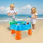 VEVOR Tavolo da Gioco per Sabbia Acqua con 9 Accessori Giocattolo, Tavolo d'Acqua per Bambini Piccoli per Attività Sensoriali con Set di Giochi di Pesca, Sicuro e Durevole, Facile da Pulire, Blu