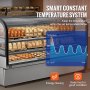 VEVOR Vetrina Refrigerata Grande Vetrina per Pasticceria da 901 Litri, Frigorifero Commerciale a 4 Ripiani con Illuminazione a LED, Raffreddamento a Tiraggio Discendente, Vetrina Rotelle Panetteria