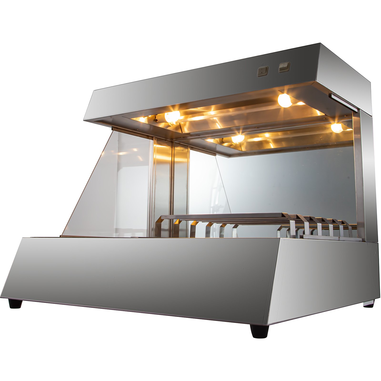 Vevor Riscaldante Patatine Fritte 80x71x68,5 Cm Scaldapatate Con Lampada Termica