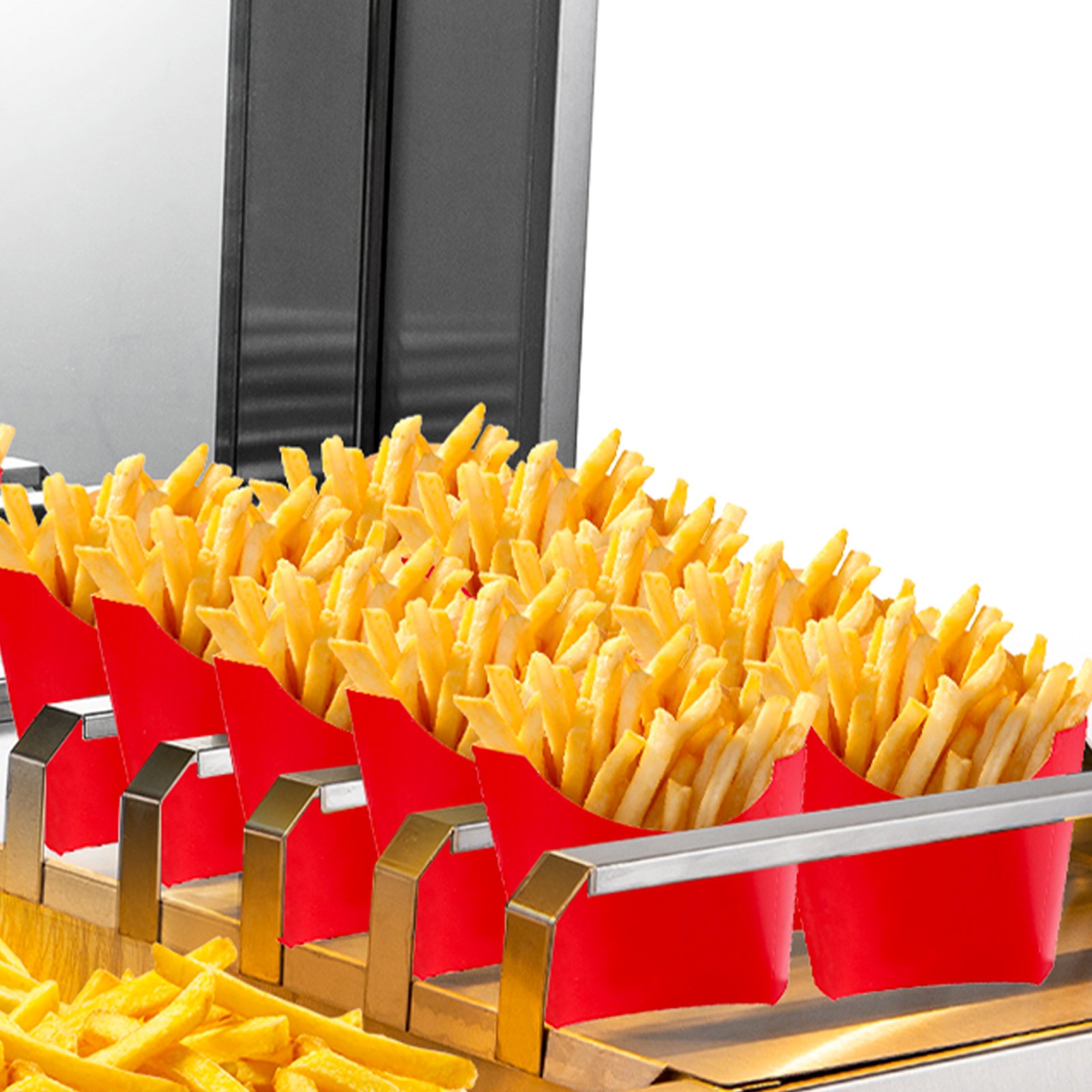 Vevor Riscaldante Patatine Fritte 80x71x68,5 Cm Scaldapatate Con Lampada Termica