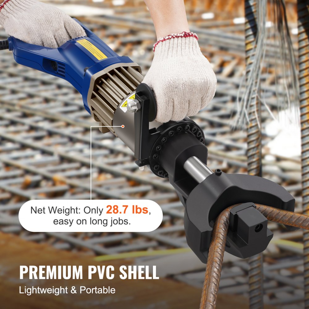 VEVOR Piegatrice per Barre Elettrica 1500 W, Piegatrice Idraulica Portatile Angolo di Piegatura 0-90° Diametro 12-22 mm, Piegatrice per Barre d'Acciaio con Valigetta Attrezzi per Tubi d'Armatura