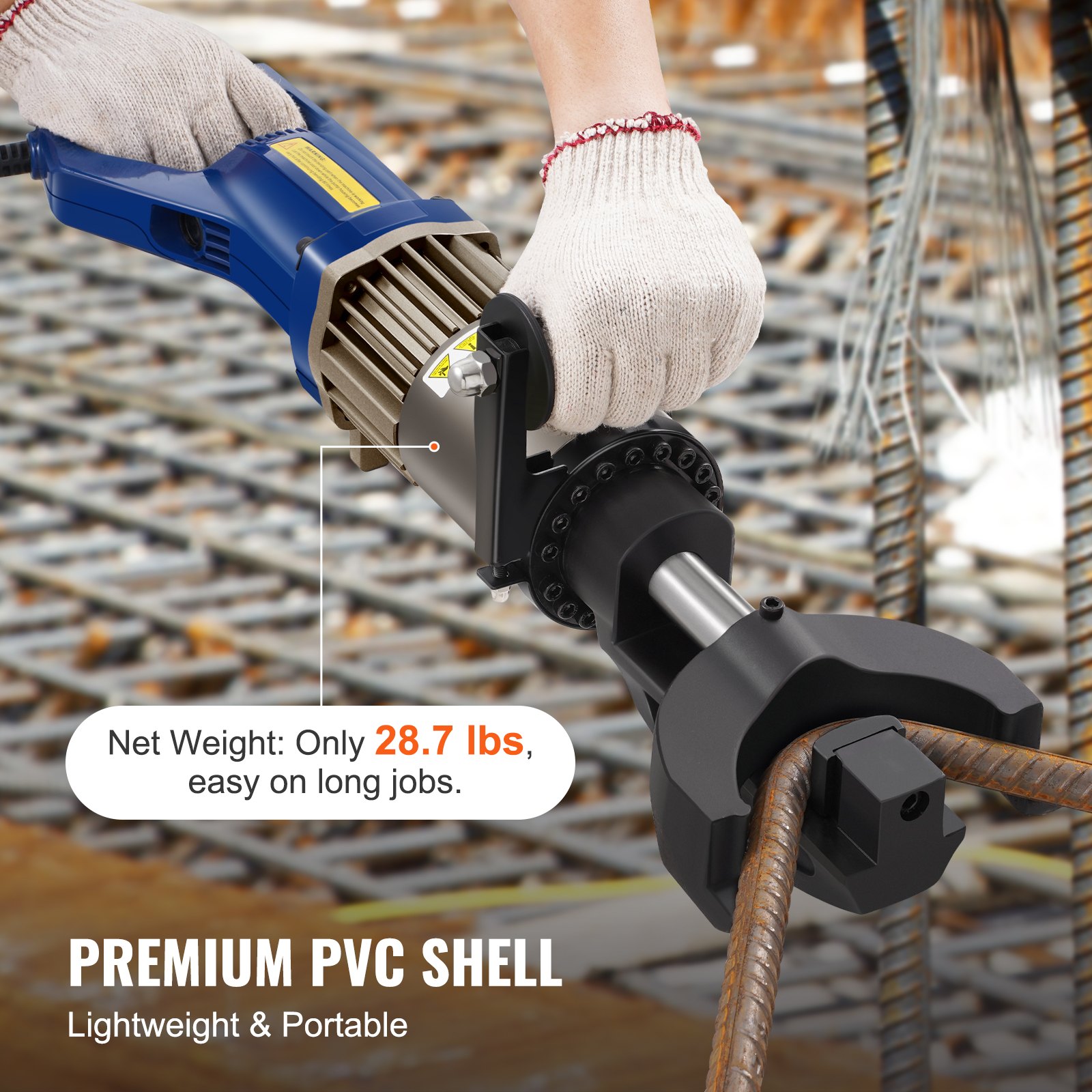 VEVOR Piegatrice per Barre Elettrica 1500 W, Piegatrice Idraulica Portatile Angolo di Piegatura 0-90° Diametro 12-22 mm, Piegatrice per Barre d'Acciaio con Valigetta Attrezzi per Tubi d'Armatura