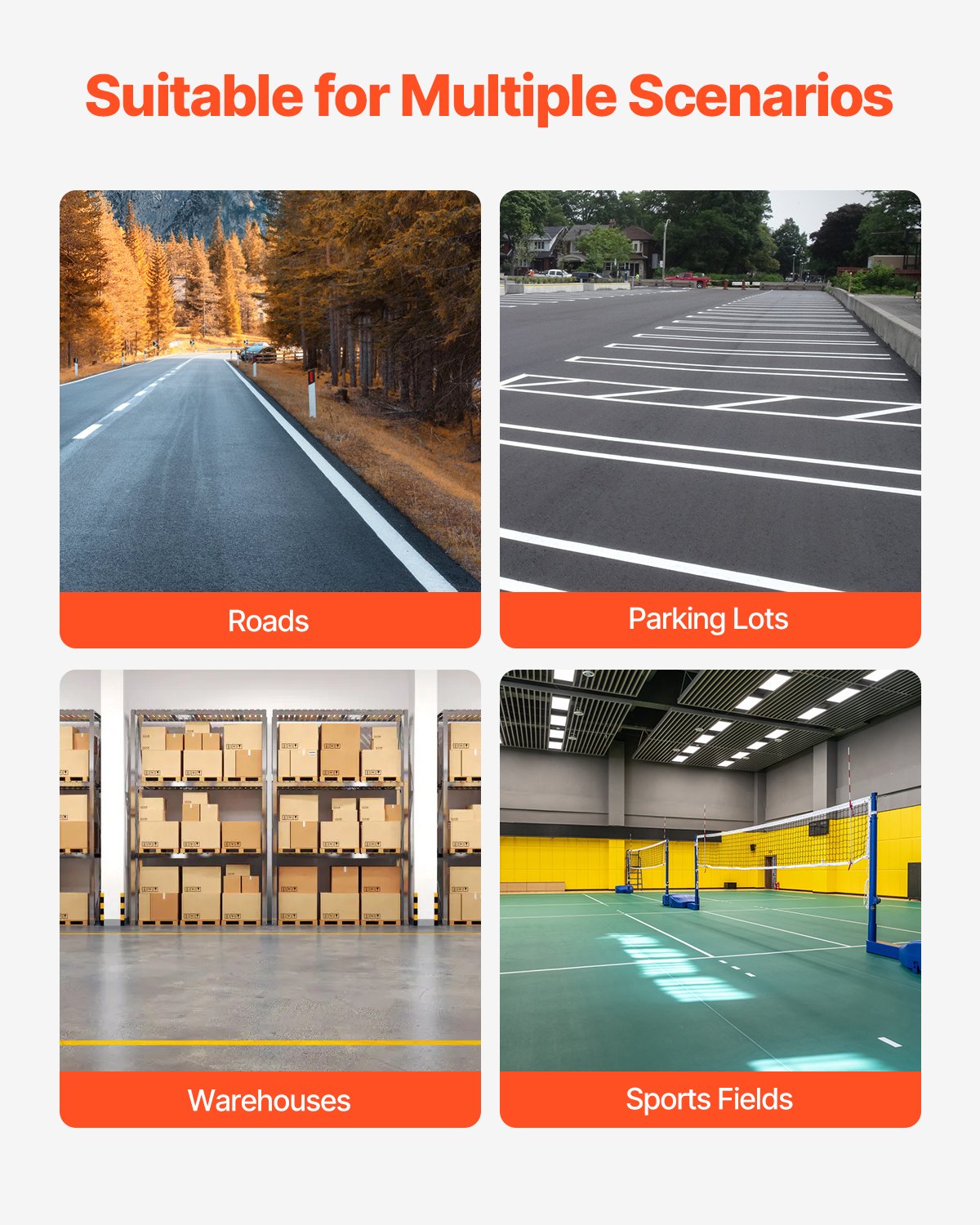 VEVOR Carrello Traccialinee 61 x 33 x 90 cm, Macchina per Segnaletica Stradale a 4 Ruote, Larghezza Regolabile 5,6-10,2 cm, Segnalinee per Linee su Strade, Parcheggi Campi Sportivi, Giallo