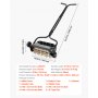 VEVOR Arieggiatore Manuale a Spinta da 500mm con 4 Ruote e Maniglia, Rullo Costipatore con Supporto Aggiuntivo 18,14kg, Scarificatore Manuale per Aerazione Prato Giardino Cortile e Salute del Terreno