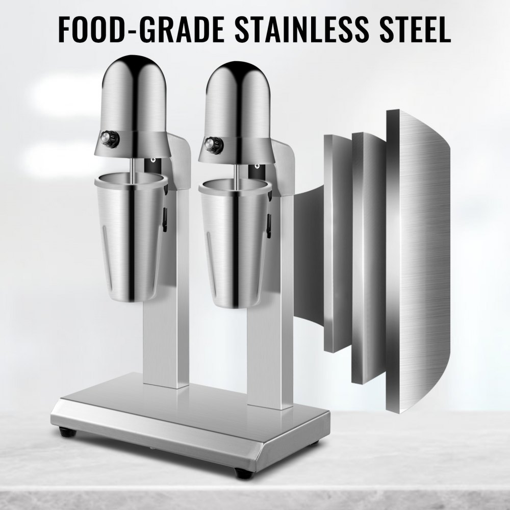 Vevor Frullatore Elettrica Milkshake Maker A Capo Doppio Frullato 560w 36000rpm