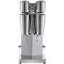 VEVOR 150W Electric Beverage Mixer, 800ml Milkshake Maker, Dual Heads, Silver, Electric Mixer for Shakes, Cocktail Mixer, Milkshake Machine, Bar Mixer, Stand Mixer, Commercial and Private Use