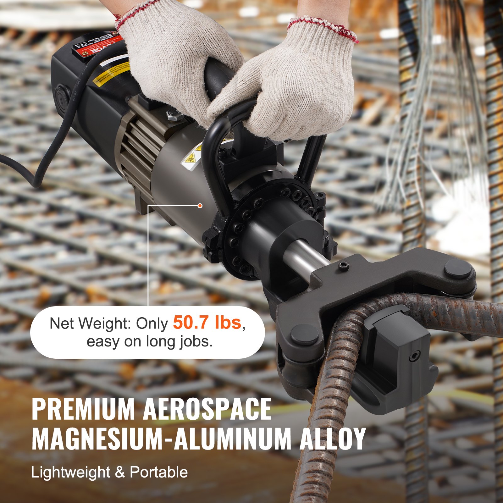 VEVOR Piegatrice Barre Elettrica 2000W Piegatrice Idraulica per Barre Carichi Pesanti Angolo di Piegatura 0°-90° 20-32mm con Accessori, Piegabarre Alta Potenza per Barre d'Acciaio Barre d'Armatura