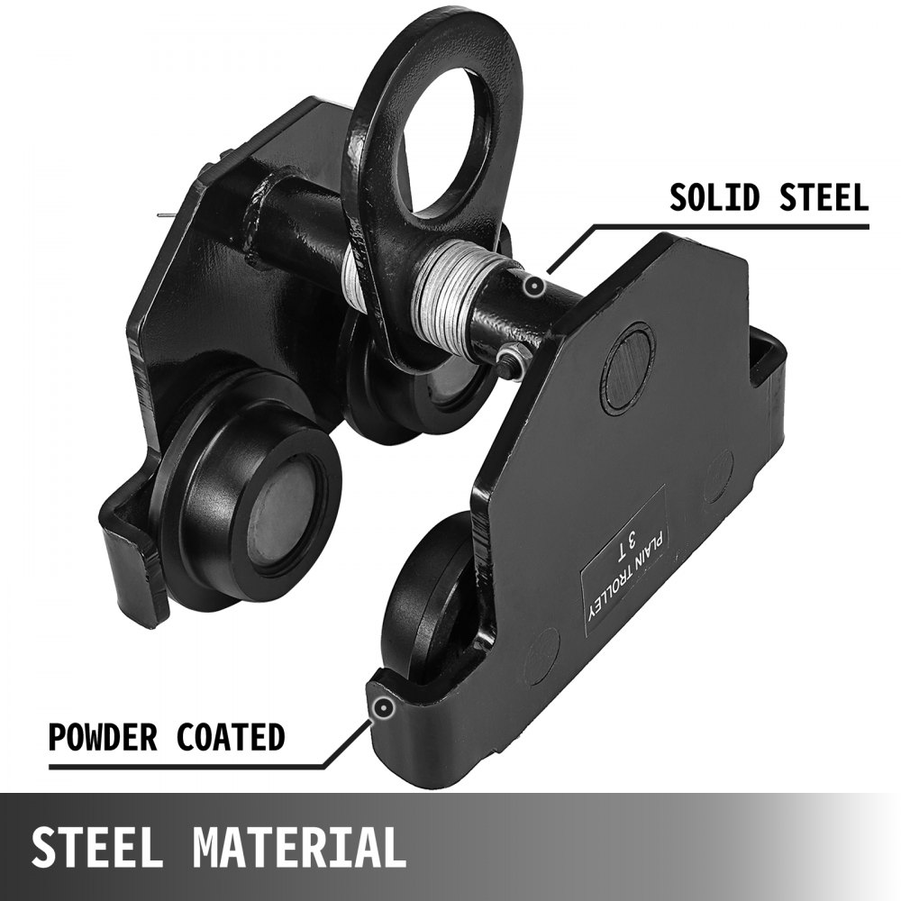 3t Spingere Il Carrello A Rulli Del Binario I-beam Track Dual Wheels Solid Steel