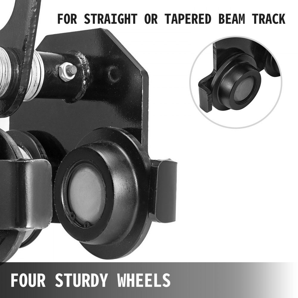 3t Spingere Il Carrello A Rulli Del Binario I-beam Track Dual Wheels Solid Steel