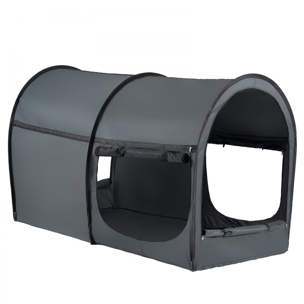 VEVOR Tenda da Letto Traspirante a 4 Porte Oscurante Leggera Pali in Fibra 7 mm 190x99x119cm