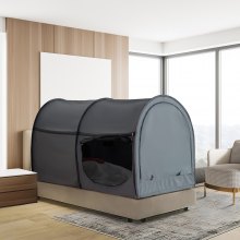 VEVOR Tenda da Letto Traspirante a 4 Porte Oscurante Leggera Pali in Fibra 7 mm